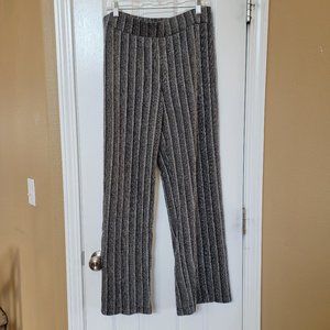 NWOT JM Collection Pants, Ladies Large, Black with Silver Stripes